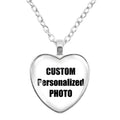 Personalized Family Heart Photo Necklace