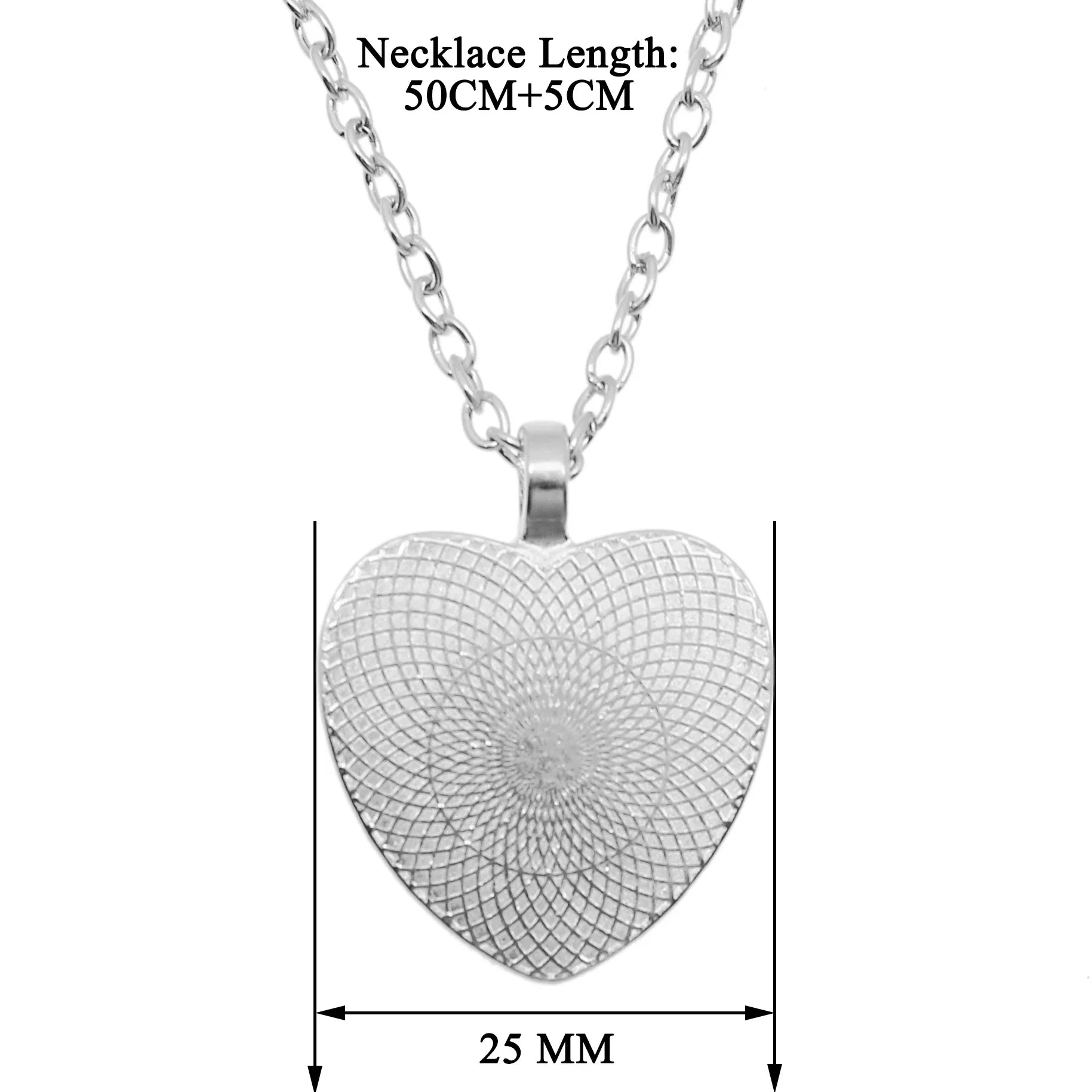 Personalized Family Heart Photo Necklace